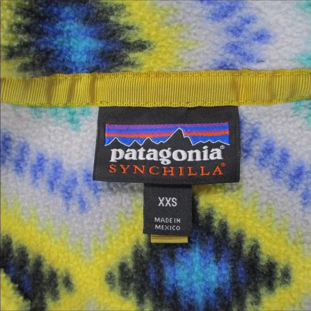 PATAGONIA Synchilla Geo Chevron Snap T Pullover Size XXS